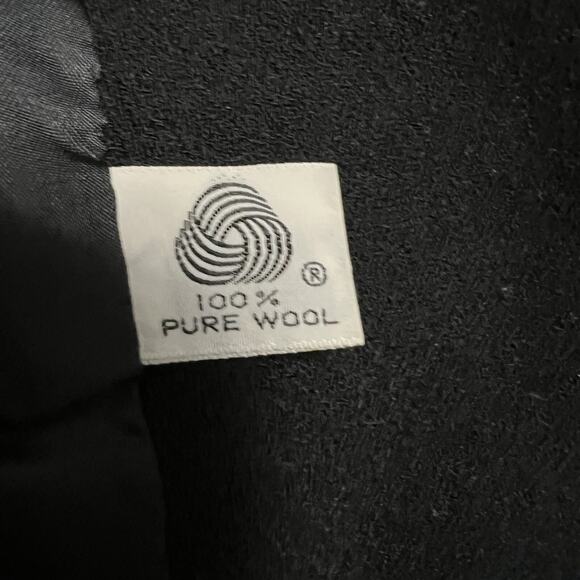 VTG Wool Jacket Blazer Womens Medium Black Academia Tailored Davison's Academia - Picture 6 of 16